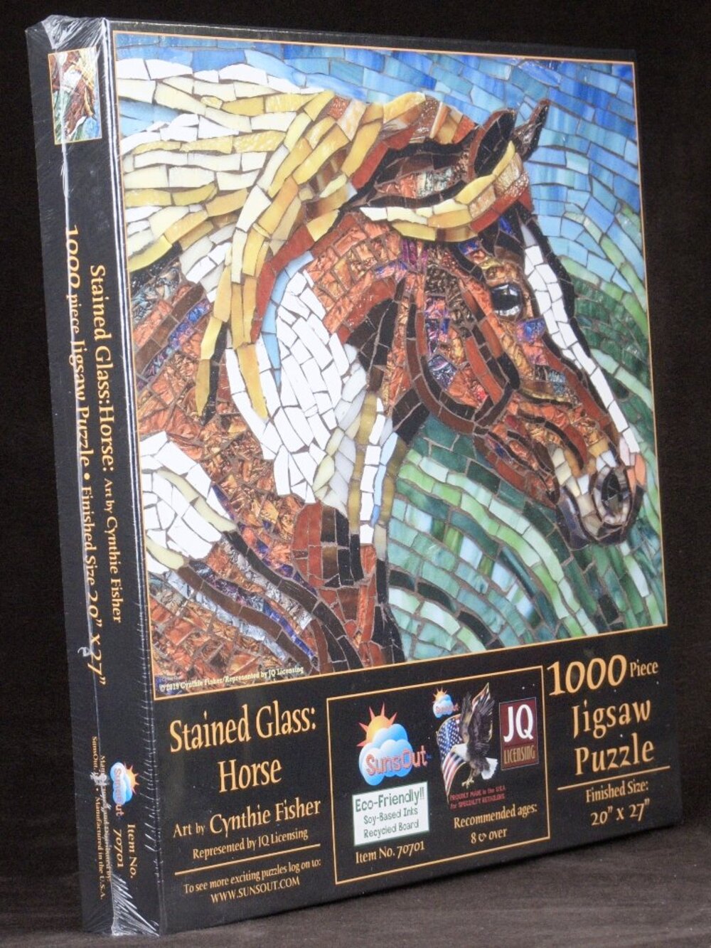 SunsOut Stained Glass: Horse — 1000 Piece Puzzle — Factory Sealed